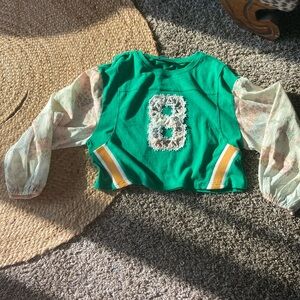 Green 8 jersey crewneck